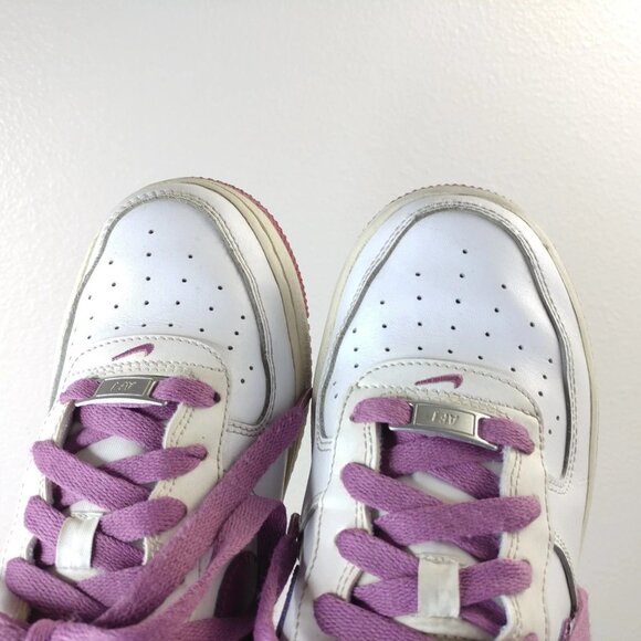 Nike Air Force 1 White Light Bordeaux Kids 6Y Shoes Low Top DH9600-101 Girls - Picture 7 of 12
